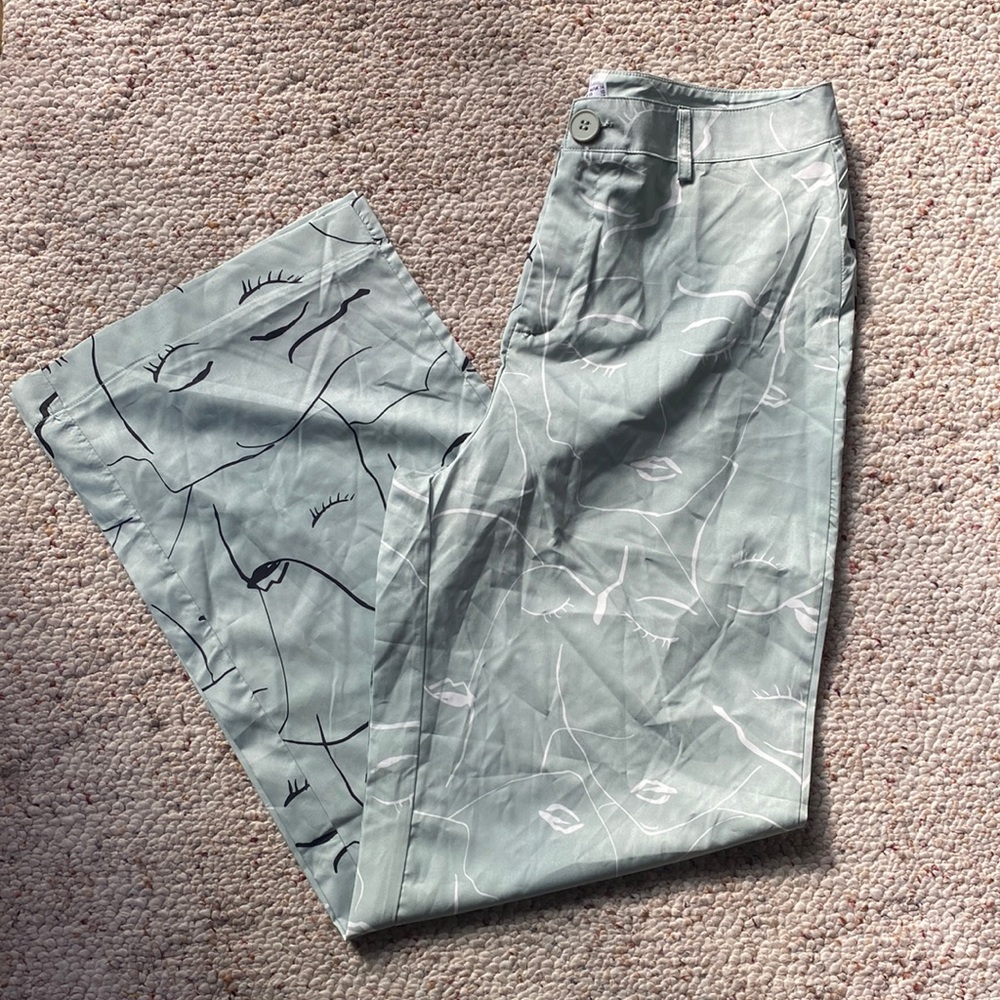 Princess Polly Mint Green Face It High Waist Trouser Pants. Run small!! - Picture 2 of 4